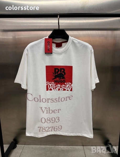 Мъжка бяла тениска Hugo/IM89p, снимка 1