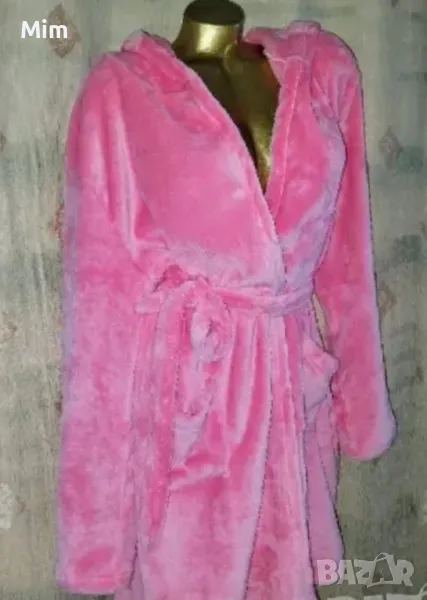 XL / 2XL Розов,поларен, мек халат , снимка 1