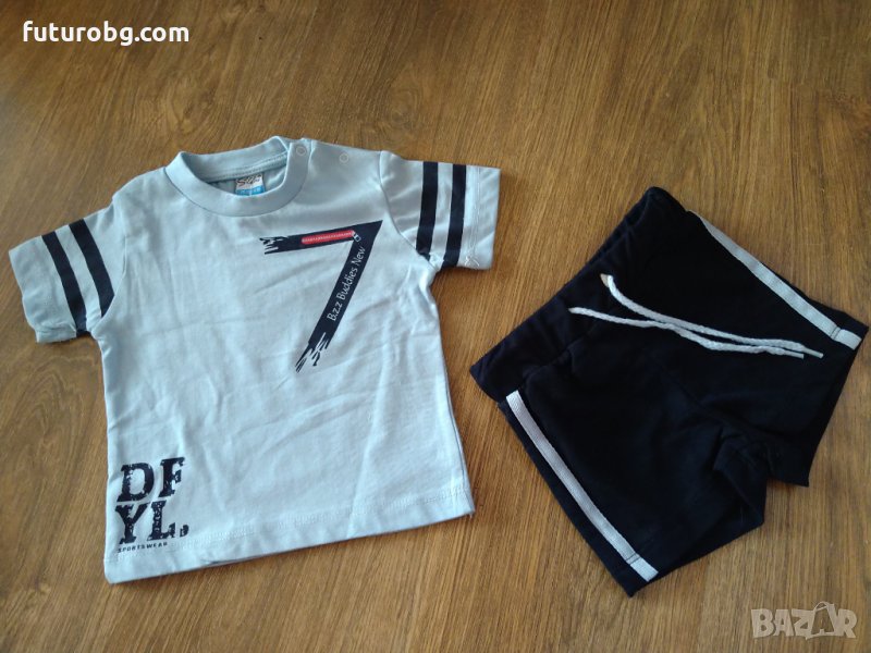 Комплект  от 2 части за бебе момче в синьо, снимка 1