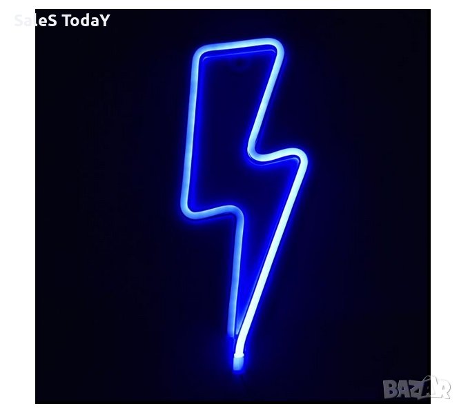 Лампа за стена LED, Neon, USB, 11.5x28cm, снимка 1