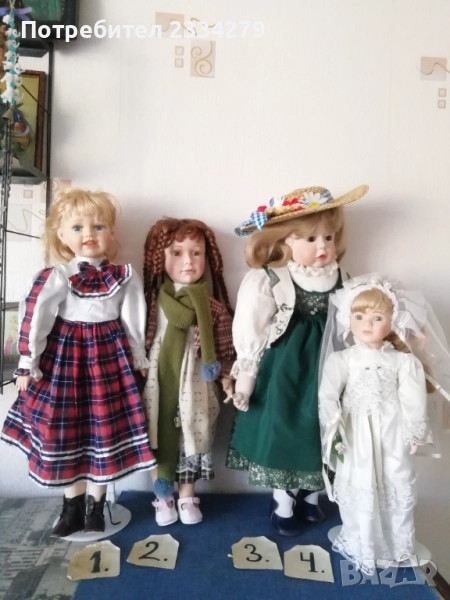 Порцеланови кукли, стара авторска ръчна изработка, маркови. , снимка 1