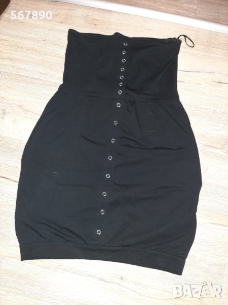 Черна памучна рокля, снимка 1