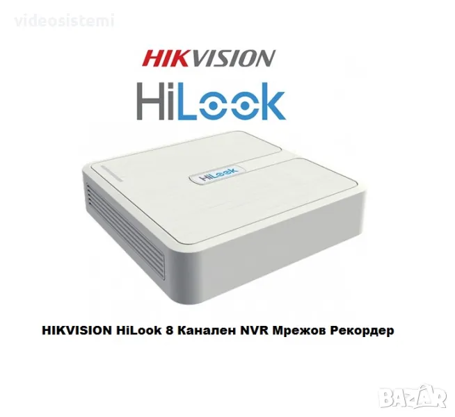 HIKVISION HiLook 8 Канален NVR 6Mpx 1U Мрежов Рекордер за IP камери, снимка 1