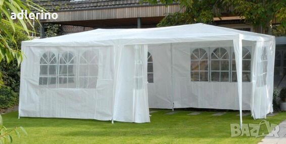 Градински павилион 3х6 метра, бял, всички страници, снимка 1