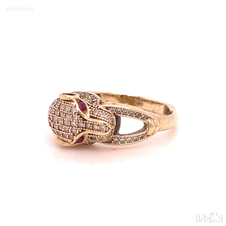 Златен дамски пръстен Bulgari 3,08гр. размер:56 14кр. проба:585 модел:31402-1, снимка 1