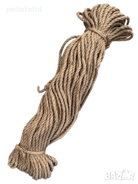 Въже конопено ФИНА ОПЛЕТКА Ф 6 мм - 50 метра, снимка 1