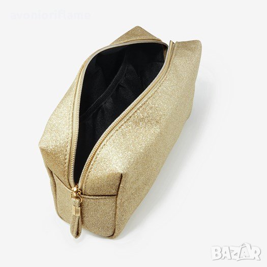 Луксозен Златист несесер за грим Golden, снимка 1