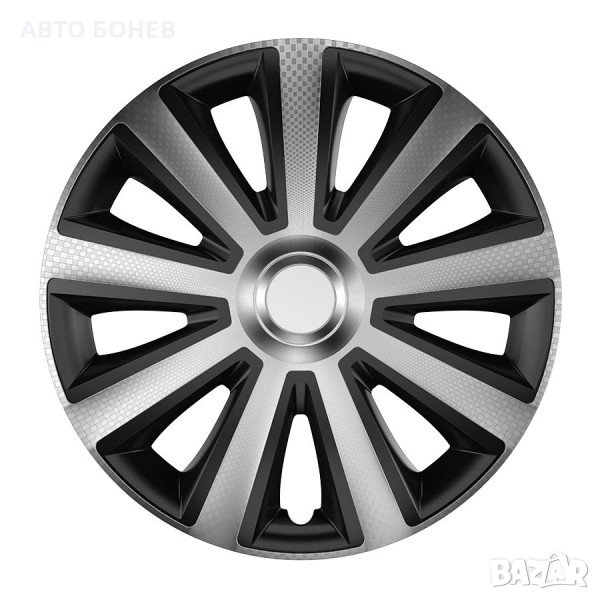 ТАСОВЕ ЗА ДЖАНТИ 15" VERSACO AVIATOR CARBON BLACK/SILVER, снимка 1