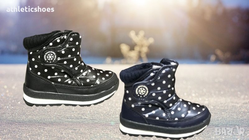 Детски апрески в синьо и черно на точки -1085, снимка 1