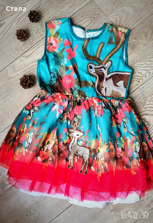 Комплект рокли за Коледна фотосесия - мама и дъщеря, снимка 1