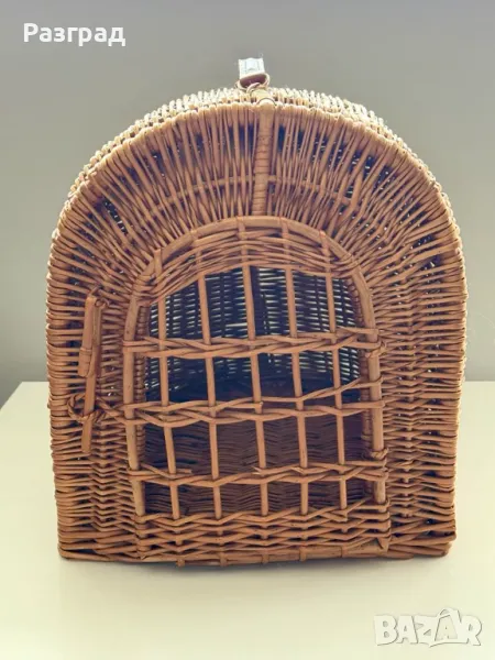 Плетена ратанова чанта за домашен любимец, снимка 1