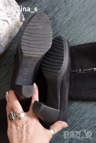 "Gabor" дамски ботуши от естествен набук с цип / N38, снимка 7 - Дамски ботуши - 47374911