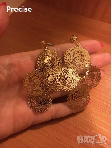 Обеци златни, снимка 3 - Обеци - 29958613