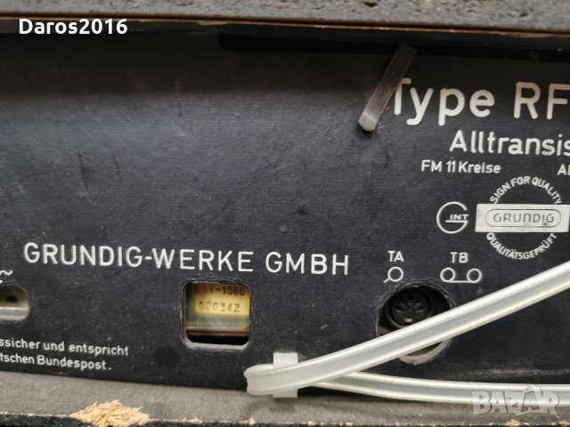 Старо дървено радио Grundig Type RF 2060, снимка 12 - Антикварни и старинни предмети - 35516029