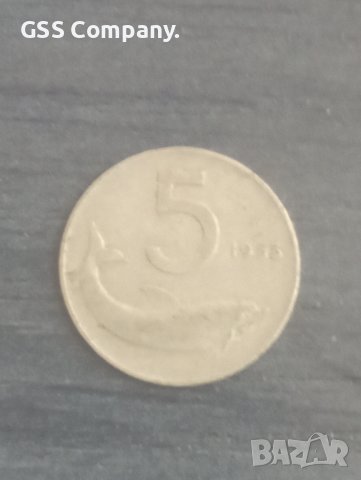 5 лири(1955) Италия , снимка 1