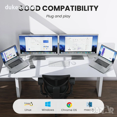 USB 3.0 превключвател, 4 входа 4 изхода, снимка 4 - Кабели и адаптери - 53372432