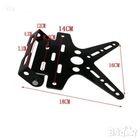Стойка за регистрационен номер за мотор, снимка 2 - Аксесоари и консумативи - 44666168