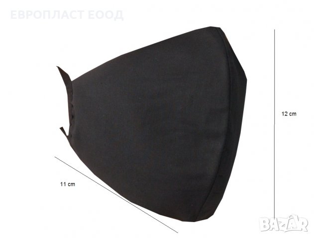 Протектор за лице -текстил-черен М, снимка 1 - Други - 30153577