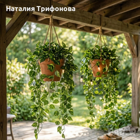 Комплект 5 бр. изкуствен бръшлян обща дължина 11.5 м – реалистична висяща декорация за стена, балкон, снимка 3 - Декорация за дома - 54318779