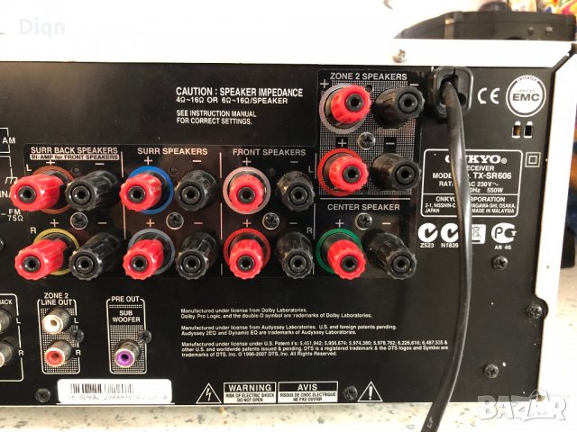 Onkyo TX-SR606, снимка 12 - Ресийвъри, усилватели, смесителни пултове - 38573149