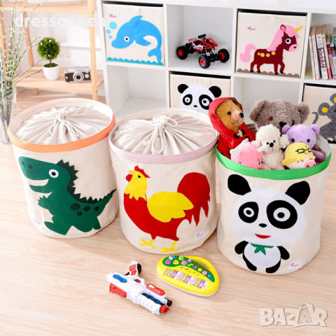 3891 Овален кош за играчки с детски десен животни , снимка 7 - Други - 44615128