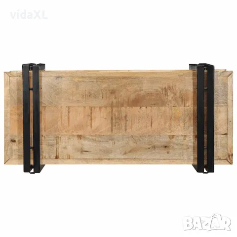 vidaXL Стенен рафт 70x33x35 cm Масивна груба дървесина Манго, снимка 6 - Етажерки - 56147552