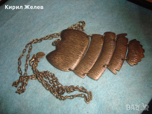 МАРКОВ ФИГУРАЛЕН ФЕШЪН АРТ МЕДАЛЬОН БУХАЛЧЕ МЕСИНГ с ВЕРИЖКА ВИНТИДЖ БИЖУ 24208, снимка 6 - Колиета, медальони, синджири - 35353300