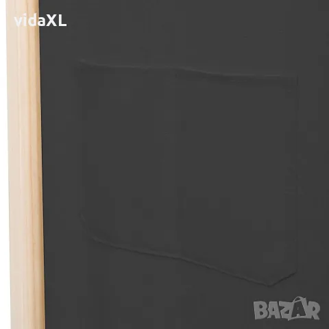 vidaXL Параван за стая, 5 панела, сив, 200x170x4 cм, текстил, снимка 6 - Паравани - 56146440