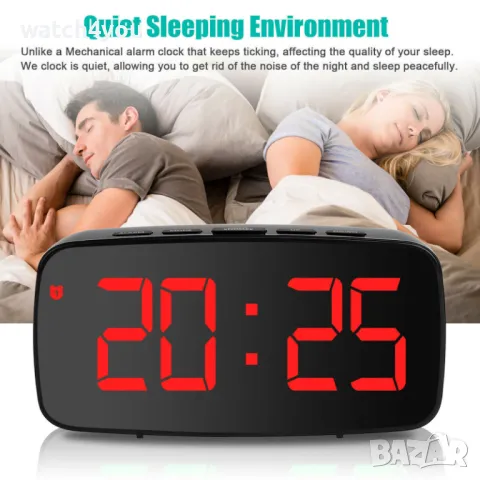 НОВ СВЕТЕЩ ДИГИТАЛЕН ЧАСОВНИК.LED ЧАСОВНИЦИ СЪС СВЕТЕЩИ ГОЛЕМИ ЦИФРИ АЛАРМА, ЕЛЕКТРИЧЕСКИ ЧАСОВНИК, снимка 4 - Други - 42070689