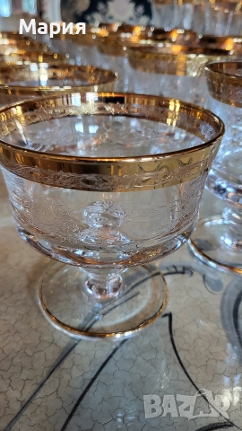 Кристални чаши Мурано Медичи , снимка 15 - Чаши - 52793308