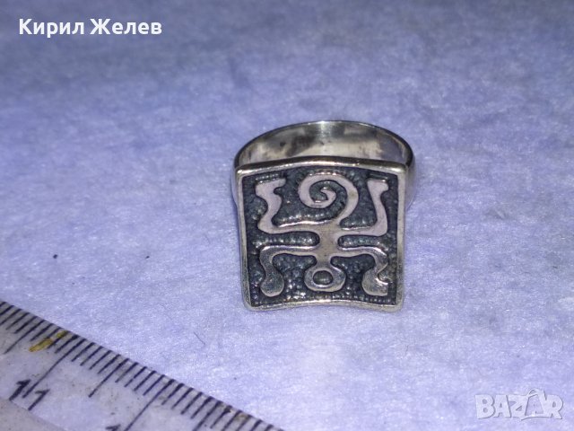 АРТИСТИЧЕН ФЕШЪН АРТ СРЕБЪРЕН ПРЪСТЕН СРЕБРО 925 АВТОРСКА РЪЧНА МАЙСТОРСКА ИЗРАБОТКА 40626, снимка 9 - Пръстени - 42929019