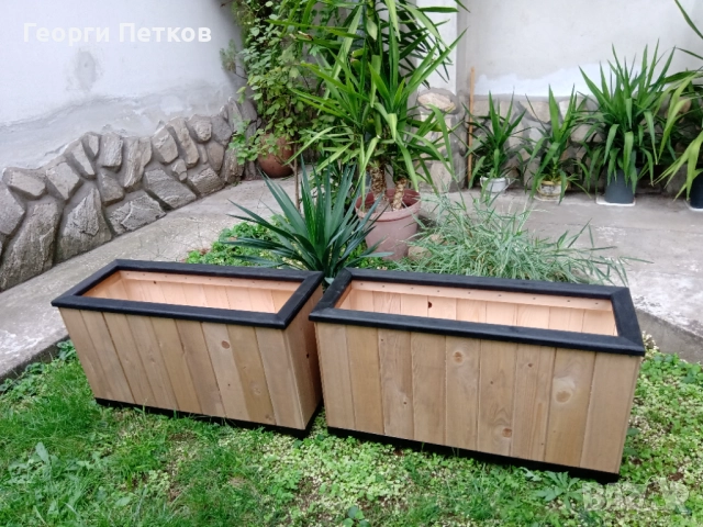 Дървена декоративна Кашпа-82х30х47см., снимка 6 - Саксии и кашпи - 51747148