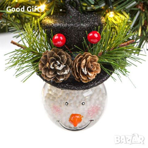 6 броя Комплект Коледна топка снежен човек с шапка, снимка 2 - Други стоки за дома - 42686776