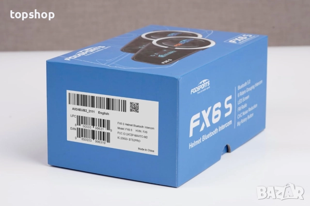 Нов Fodsports FX6 Bluetooth интерком за мотоциклет до 6 мотоциклетисти, 1000 м комуникационна ..., снимка 9 - Аксесоари и консумативи - 51686853
