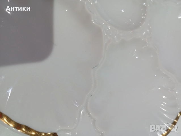 Порцеланово плато за стриди маркирано, снимка 8 - Чинии - 52642547