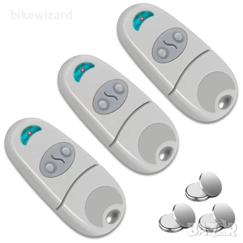 433.92 MHz 3 броя дистанционно управление за гаражни врати, съвместимо с 432EV, 2 канала НОВИ