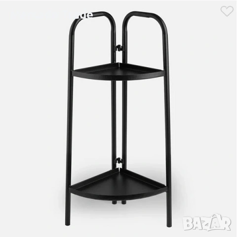 Декоративен ъглов цветарник Mercado Trade, Метал, Черен, снимка 2 - Декорация за дома - 54111607