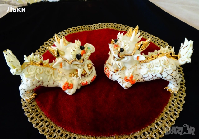 Китайска порцеланова фигура куче Foo,пазител на дома. , снимка 2 - Статуетки - 51488476