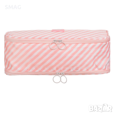 Пътнически несесер тип куфарче, розово-бял, 28x15x10 см_1252231, снимка 3 - Други - 52319978