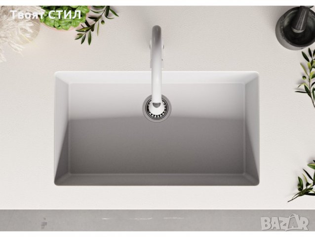 Гранитна Мивка за Кухня с отцедник модел Вграждане под плот ЛОНДОД 80, снимка 4 - Други - 31266076