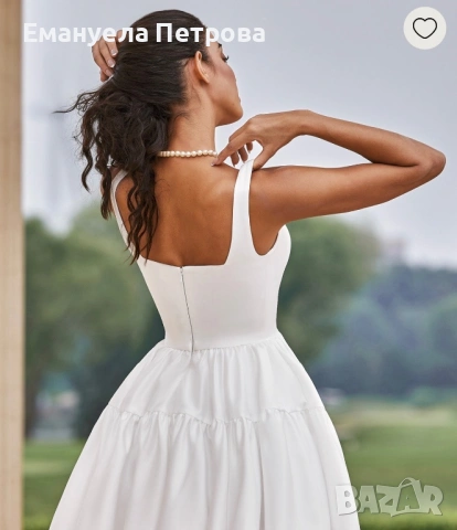 Дамска къса бяла рокля , снимка 6 - Рокли - 54360350