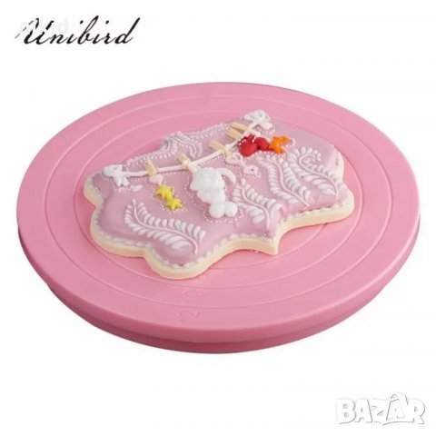 компактна малка въртяща поставка подложка основа за торта плато пластмаса 
