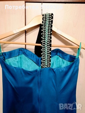 Тюркоазена бутикова рокля - Италия 🇮🇹, снимка 12 - Рокли - 36695605