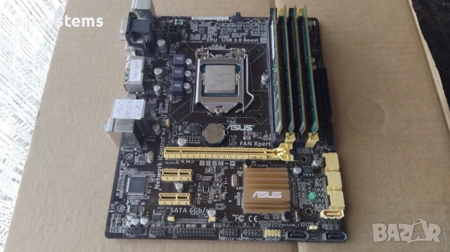Дънна платка Asus B85M-G Socket LGA1150 CPU+FAN+RAM, снимка 3 - Дънни платки - 51636206