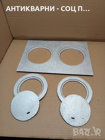 Соц Стара Чугунена Плоча За Стара Печка Барбекю Барбекюта Огнища. НОМЕР 634., снимка 3 - Антикварни и старинни предмети - 53879173