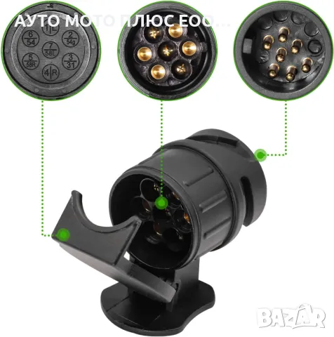 Преходник адаптер за букса за ремарке 13/7 пина 12V, снимка 2 - Аксесоари и консумативи - 48456819