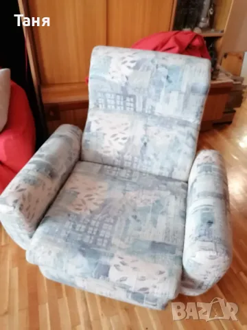 Холна гарнитура от разтегателен диван с железен механизъм, две табуретки и два фотьойла, снимка 13 - Дивани и мека мебел - 49789733