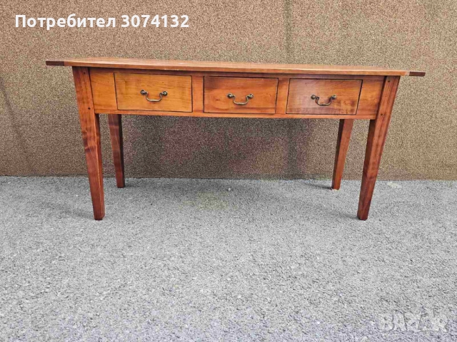 Голяма конзолна маса изработена изцяло от масив, снимка 3 - Маси - 52856336