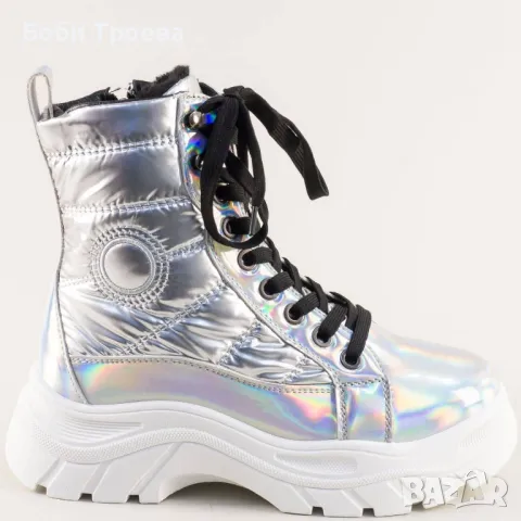 Дамски апрески на грайферна платформа с връзки и цип