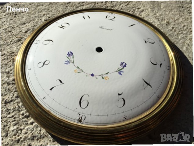 стар емайлиран циферблат от стенен/паркетен/ часовник "Warmink", снимка 2 - Стенни часовници - 34923495